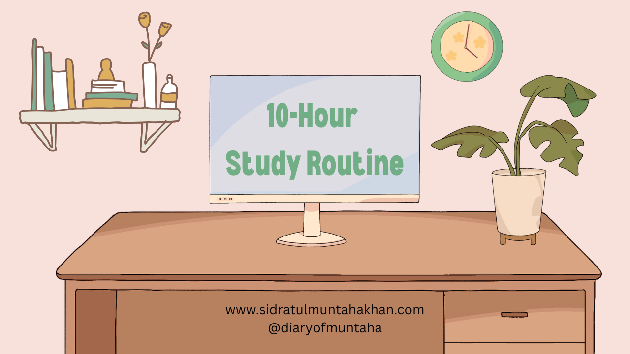 Organized study desk for effective 10-hour study routine in 2025