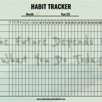 Printable habit tracker