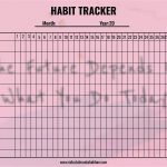 Printable habit tracker