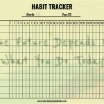 Printable habit tracker