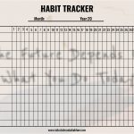Printable habit tracker