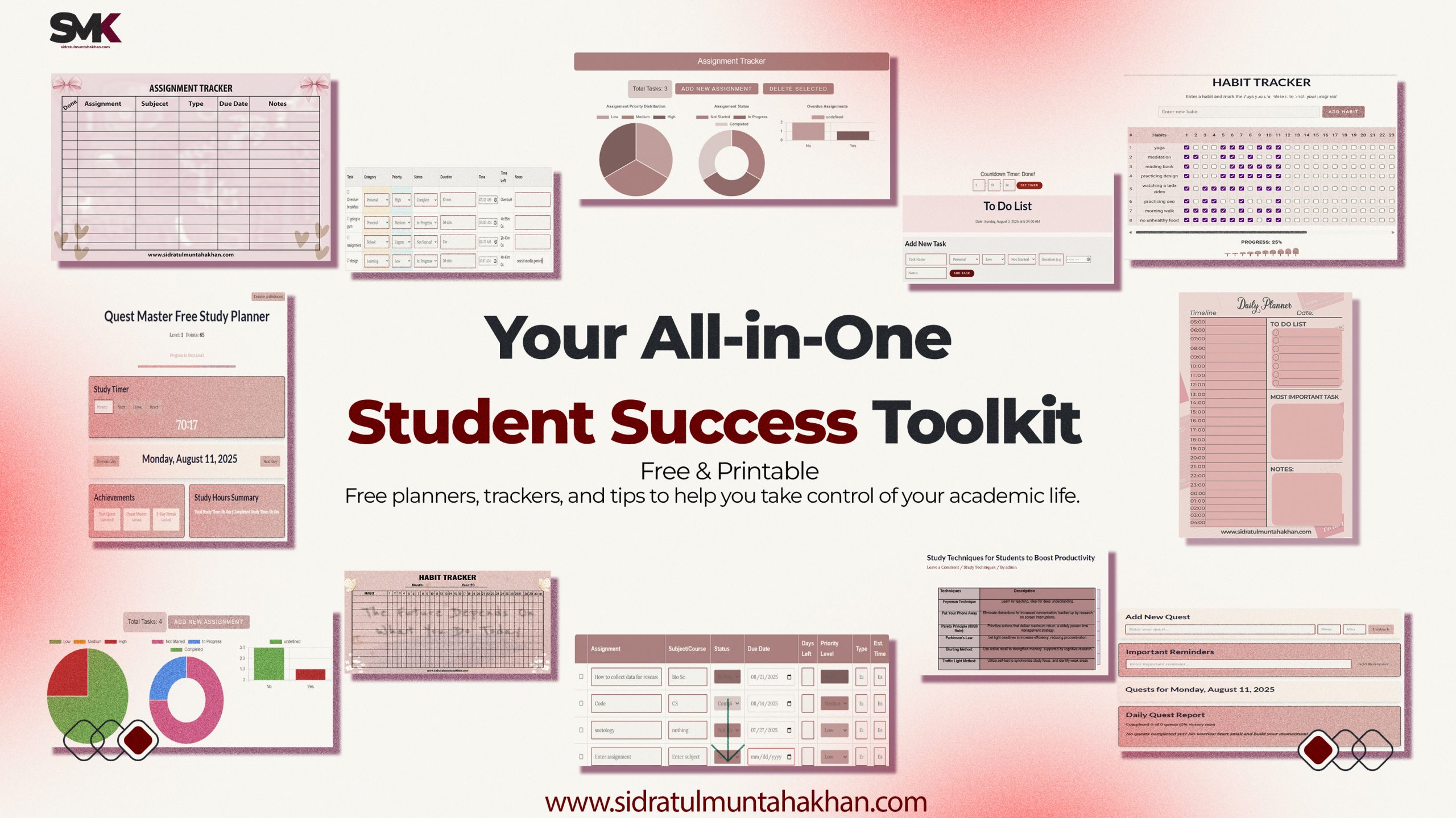 Free & Printable Planner & tracker