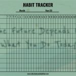 Printable habit tracker