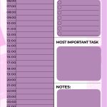printable daily planner