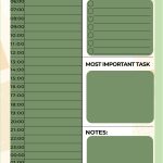 printable daily planner