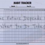 Printable habit tracker