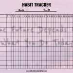 Printable habit tracker