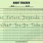 Printable habit tracker